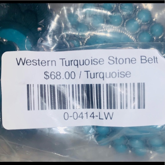 NWT TIPI WESTERN TURQUOISE π©΅ STONE BELT, Sz. S/M, BNWTIB - Picture 9 of 9